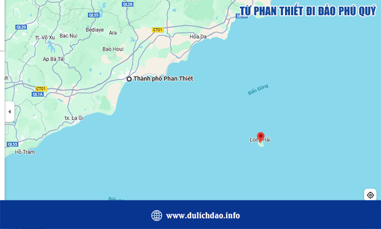 Từ Phan Thiết đi đảo Phú Quý bao nhiêu km